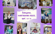Poďakovanie spoločnosti HARTMANN-RICO, spol.s.r.o.