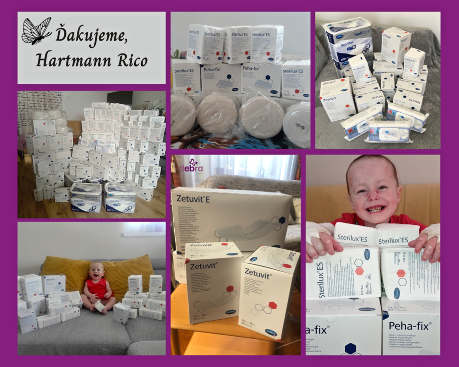 DebRA SR - 2022 - Poďakovanie spoločnosti HARTMANN RICO spol. s.r.o.