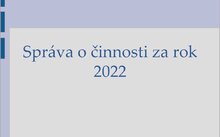 Výročná a finančná správa DebRA SR za rok 2022